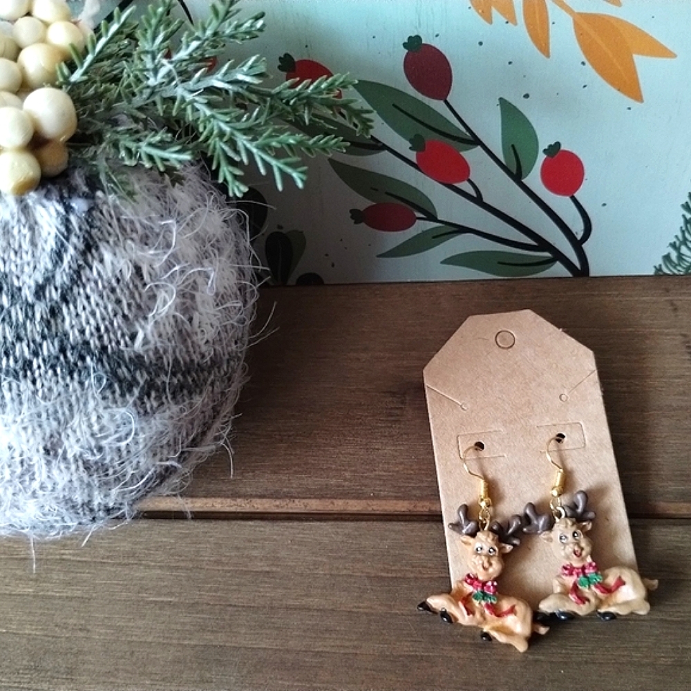 New Christmas Reindeer Earrings